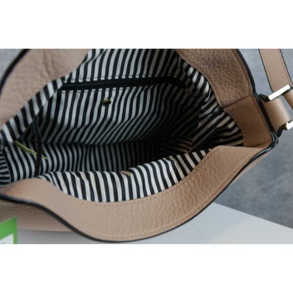 Kate Spade Buckle Small Hobo Shoulder Bag‎ Dusty Pink Leather Satchel Purse - Picture 8 of 9